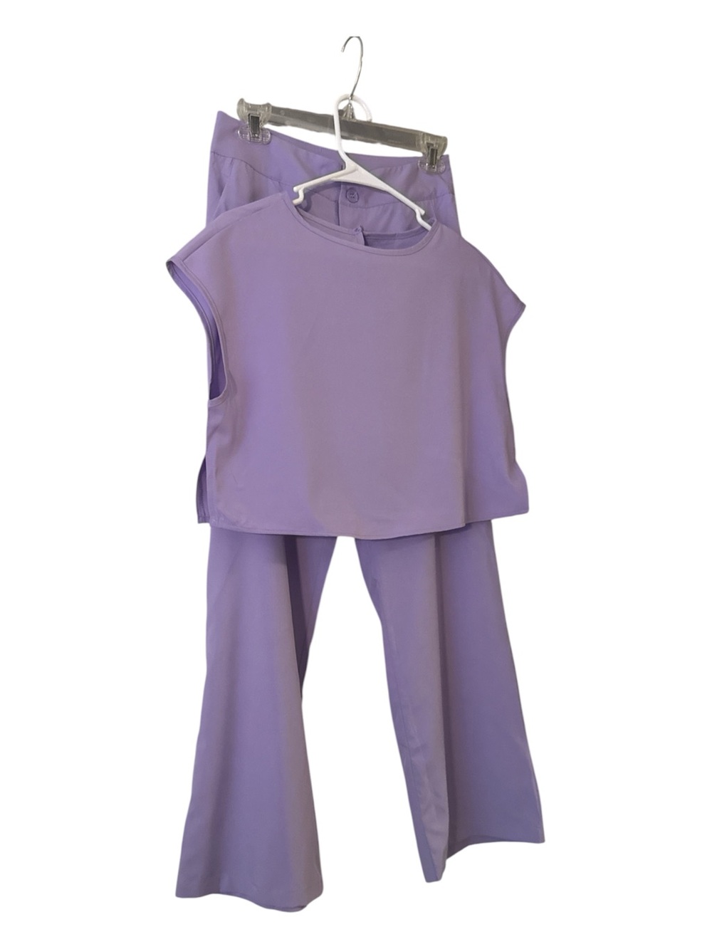 SHEIN Lavender two piece Sleeveless top Wide-Leg pants Set size 4